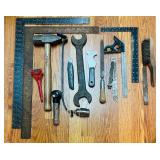LL - Collection of Mixed Hand Tools and Measuring Squares