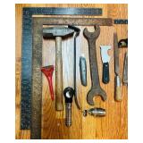LL - Collection of Mixed Hand Tools and Measuring Squares