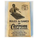 LL - Vintage Carrom Wooden Game Board with Accessories and Rules Booklet