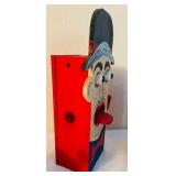 LL - Collection of Vintage Wooden and Plastic Toys Including Puppet Bank, Daruma Otoshi, Pickup Sticks, and Kaleidoscope