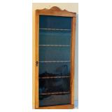 LL - Wall-Mount Wooden Display Cabinet with Glass Door