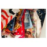 LL - Large Collection of Assorted Fabric and Craft Sewing Material