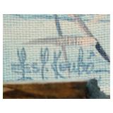 LL - Framed Duck Hunting Scene Artwork Print by Les Kouba