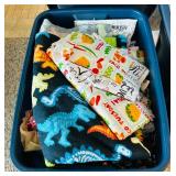 LL - Large Collection of Assorted Printed Fabric Scraps and Fleece Pieces
