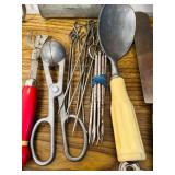 LL - Collection of Vintage Kitchen Utensils and Parri