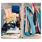 LL - Large Lot of Assorted Fabric and Sewing Supplies