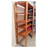 LL - Pair of Wooden Shelving Units