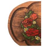 LL - Set of 5 Hand-Painted Wooden Wall Plaques and Tray