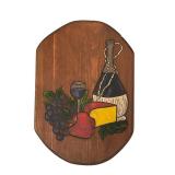 LL - Set of 5 Hand-Painted Wooden Wall Plaques and Tray