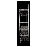 LL - Pair of White Metal Wire Shelving Units