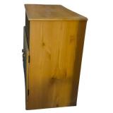 LL - Wooden Cabinet Stand with Open Shelf and Double Doors