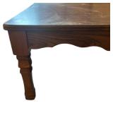 LL - Vintage Square Wooden Coffee Table with Turned