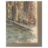 LL - Framed Watercolor Print of Acorn St, Beacon Hill Boston