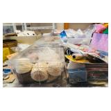 LL - Large Collection of Vintage Sewing Notions, Thread, Buttons, Fabric, and Accessories