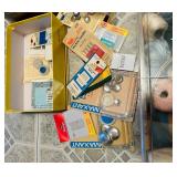 LL - Large Collection of Vintage Sewing Notions, Thread, Buttons, Fabric, and Accessories