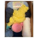 LL - Large Yarn and Knitting Needle Lot with Assorted Colors and Sizes
