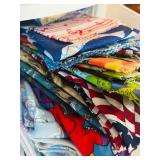LL - Large Collection of Assorted Fabric and Quilting Material