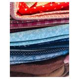 LL - Large Collection of Assorted Fabric and Quilting Material
