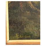 LL - Original Pearl Charlson Signed Landscape Oil Painting on Grumbacher Canvas Panel, Framed
