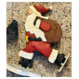 LL - Set of 7 Vintage Handcrafted Santa and Noel Holiday Figurines