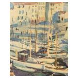 LL - Framed Harbor Scene Artwork Print