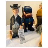 LL - Collection of 15 Hand-Carved Painted Wooden Folk Art Figures