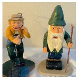 LL - Collection of 15 Hand-Carved Painted Wooden Folk Art Figures