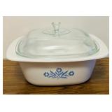 LL - Corning Ware Blue Cornflower Casserole Dish Set with Glass Lids