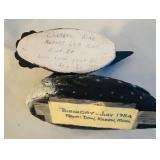 LL - Set of 3 Handcrafted Loon Bird Carvings with Heart Motif