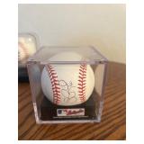 LL - Set of 3 Signed MLB Baseballs with Display Cases and Bert Blyleven Pin plus 1 Unsigned Ball