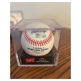 LL - Set of 3 Signed MLB Baseballs with Display Cases and Bert Blyleven Pin plus 1 Unsigned Ball