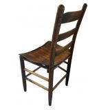 LL - Vintage Wooden Slat Back Dining Chair