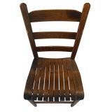 LL - Vintage Wooden Slat Back Dining Chair