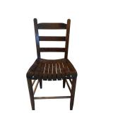 LL - Vintage Wooden Slat Back Dining Chair