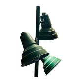 LL - Metal Floor Lamp with 3 Adjustable Green Shades, 65 Inches Tall