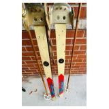 G - Vintage Norpine Glacier Cross-Country Skis with Bamboo Poles