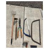 G - Assorted Lawn and Garden Tools Collection with Saws and Pruners