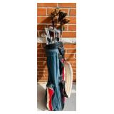 G - Vintage Golf Club Set with Bag and Wood Drivers