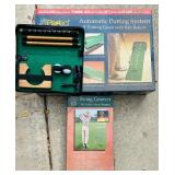 G - Golf Practice Set with 9 Ft Automatic Putting System and Swing Groover Trainer