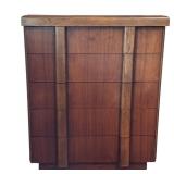 Vintage Lane Mid-Century Modern Tall Dresser with Wood Finish