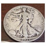Set of 3 1935 Walking Liberty Half Dollars (S, D, and Philadelphia Mintmarks)