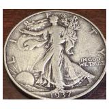 1937-S, 1937-D, and 1938 Walking Liberty Half Dollar Set
