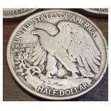 1937-S, 1937-D, and 1938 Walking Liberty Half Dollar Set