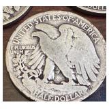 Set of 3 1939 Walking Liberty Half Dollars (P, D, S Mints)
