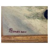 1967 Pearl Charlson Original Oil Painting Watermelon Time, Still Life