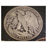 Set of 3 1934 Walking Liberty Half Dollars - 1934, 1934-S, 1934-D