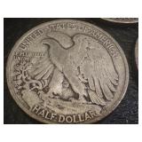 Set of 3 1934 Walking Liberty Half Dollars - 1934, 1934-S, 1934-D