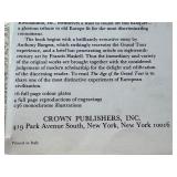 K - The Age of The Grand Tour Hardcover Art Book 1967