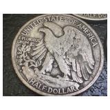 Lot of 3 Walking Liberty Half Dollars 1936, 1936-A, 1936-D
