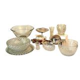 DR - Assorted Vintage Glassware and Silver Plate Tableware Collection